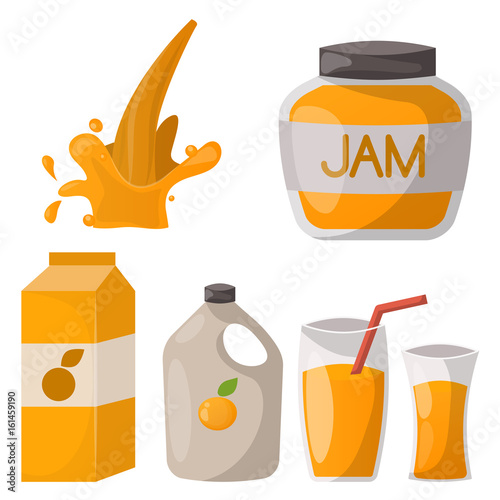 Ripe orange products fruits citrus slices sweet food realistic organic vector...