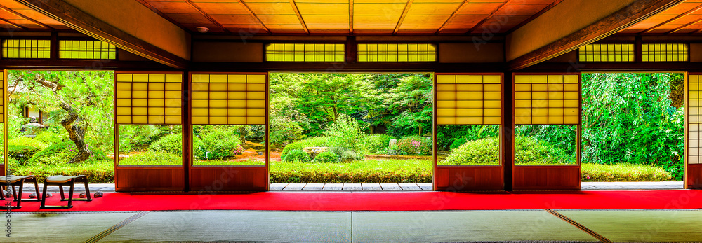 Naklejka premium Obraz w japońskim stylu z Kioto