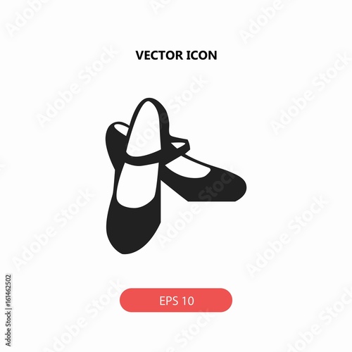 flamenco female shoes vector icon