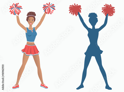Dancing girl silhouette.