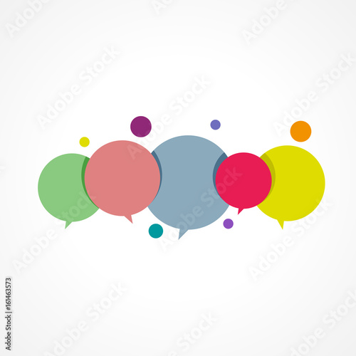 bulle dialogue colorée