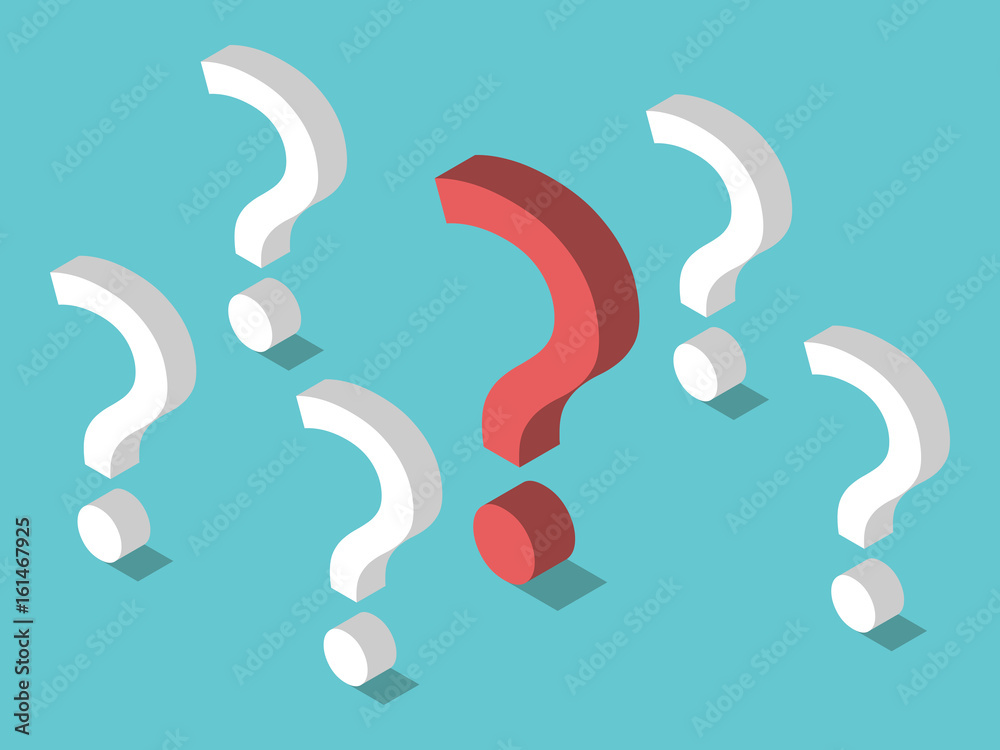 Isometric unique question mark