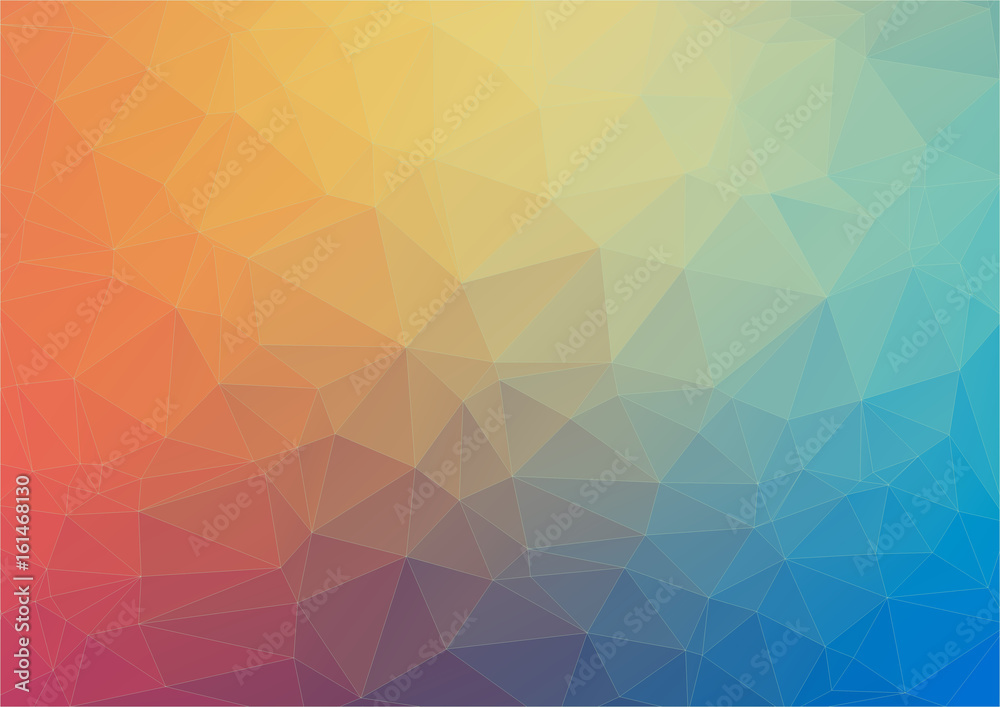 Fototapeta premium Colorful flat background with triangles