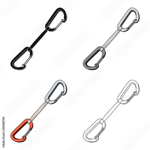Carbines in a bunch.Mountaineering single icon in cartoon style vector symbol stock illustration web.