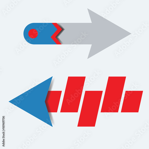 Free Download Creative Arrow vector 3d button icon or symbol. - GFXLoad