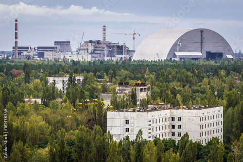 New shelter of Nuclear Power Station in Chernobyl Exclusion Zone, Ukraine photo