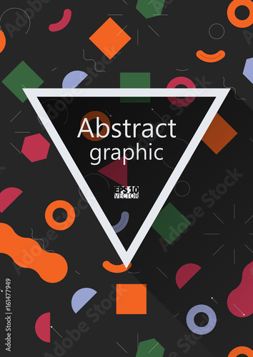 Graphic illustration with geometric pattern. Eps10 Vector illustration.
