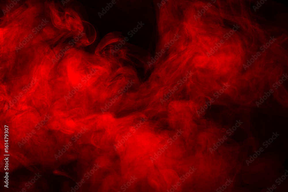 Red smoke texture on a black background