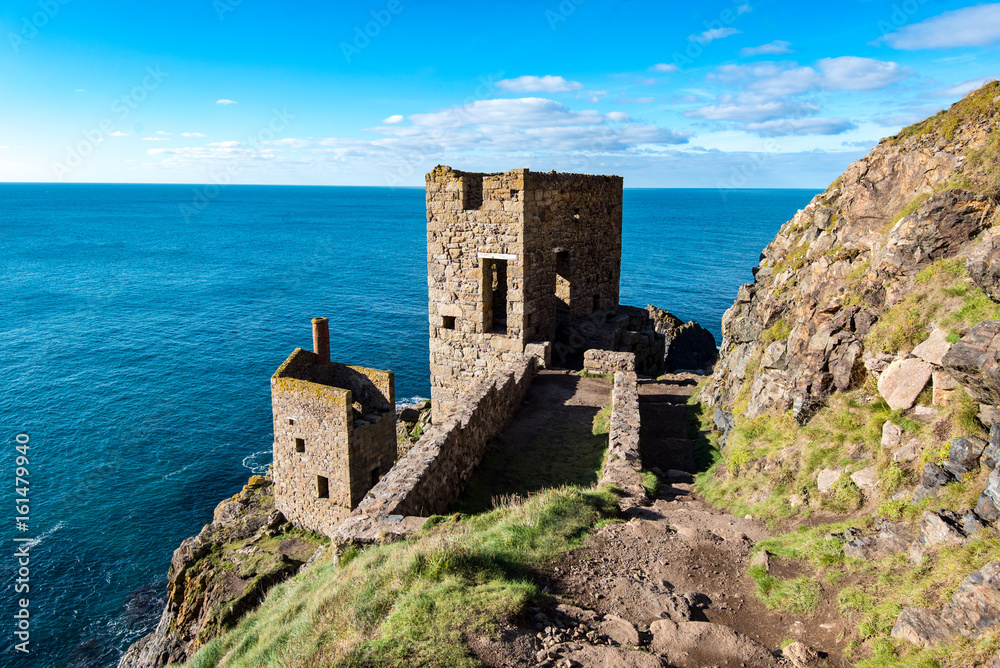 Crown Mines engine houses at Botallack, Cornwall.