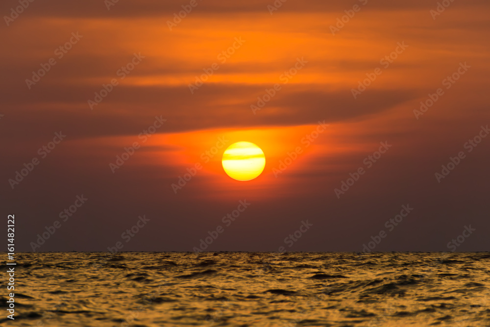 Sunset on the andaman sea, Thailand