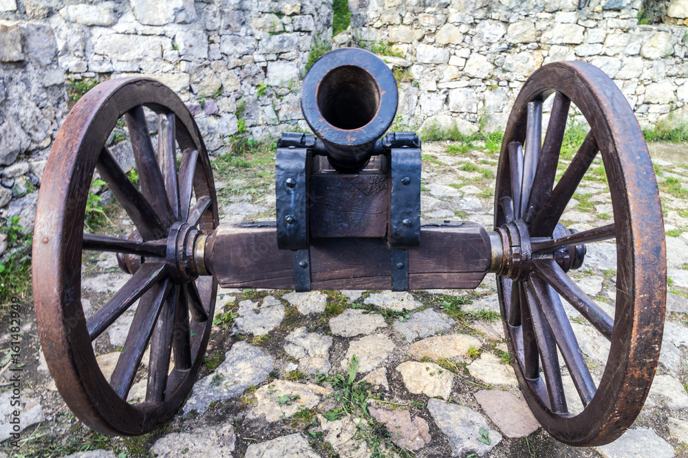 Historic cannon for defend the medieval fortress. Historic cannon for defend the medieval fortress.