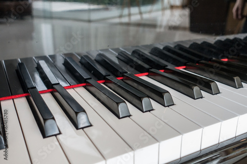 Close up of Piano keys.