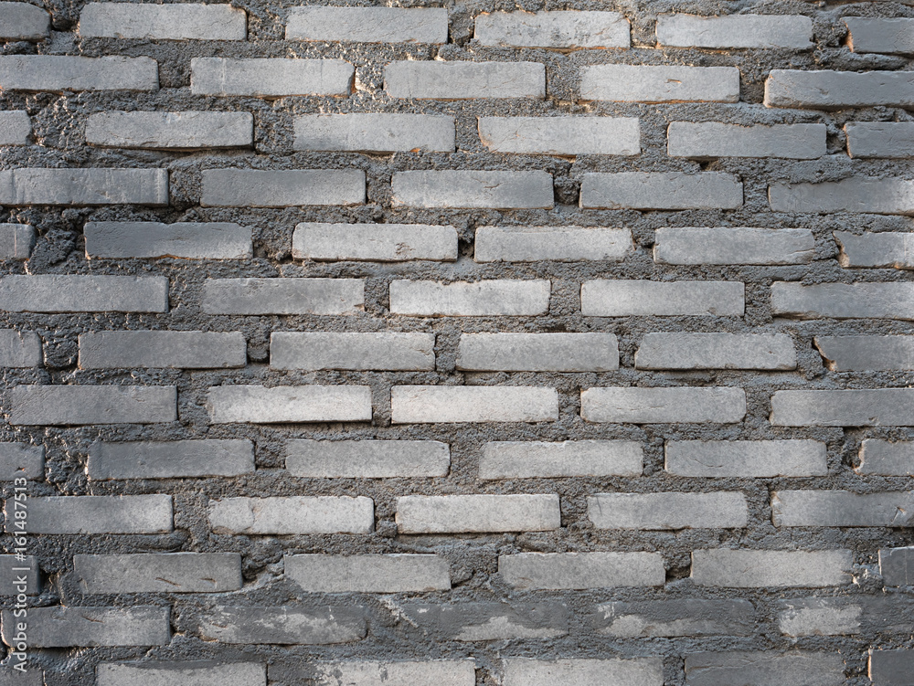 Black brick wall, texture for background.