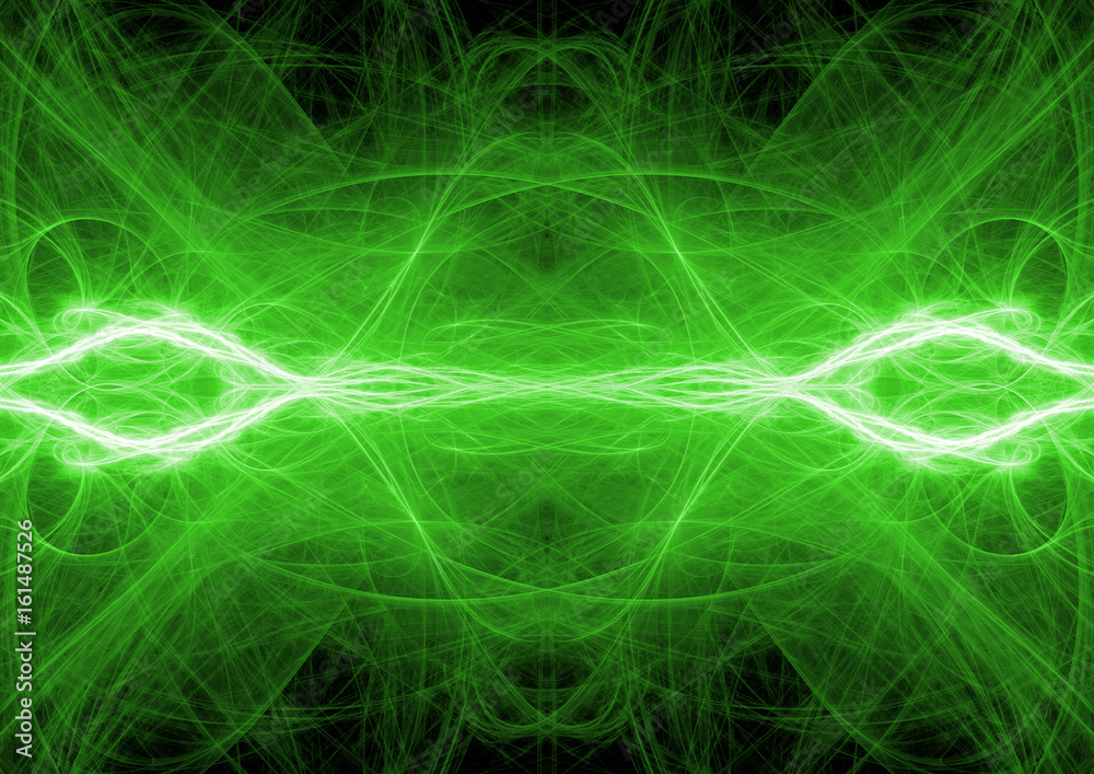 Green energy, abstract lightning background Green energy, abstract lightning background
