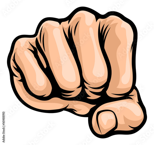 Pop Art Style Cartoon Fist