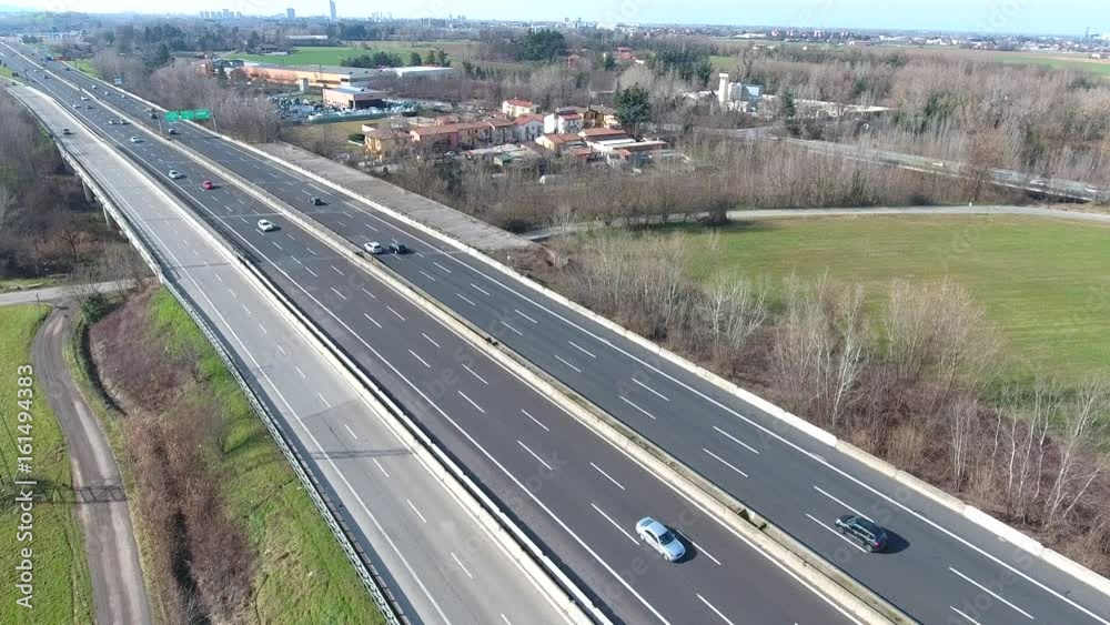 Highway, aerial shot. Highway, aerial shot.