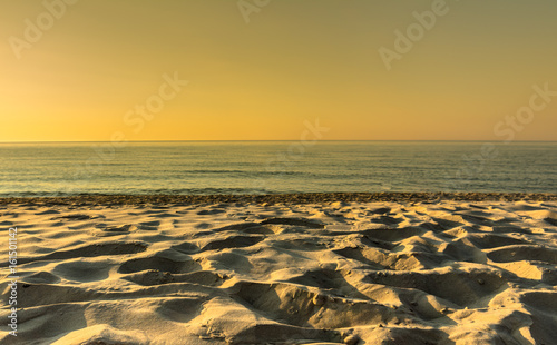 Sea sunset on the beach in the summer  landscape