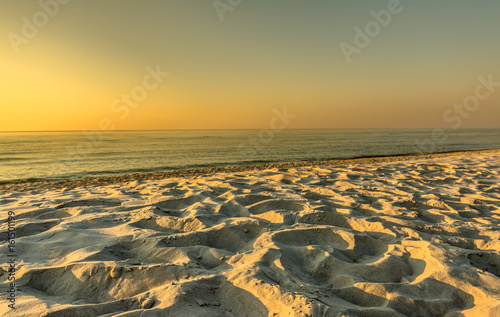 Sea sunset on the beach in the summer  landscape