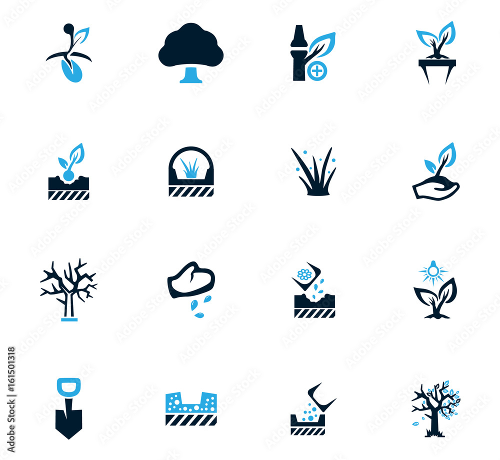 Fototapeta premium Gardening icons set