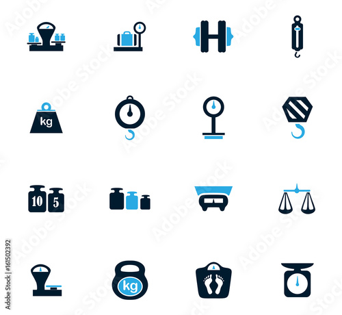 Scales icons set photo