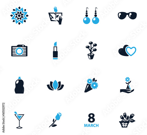 Women's Day icons set