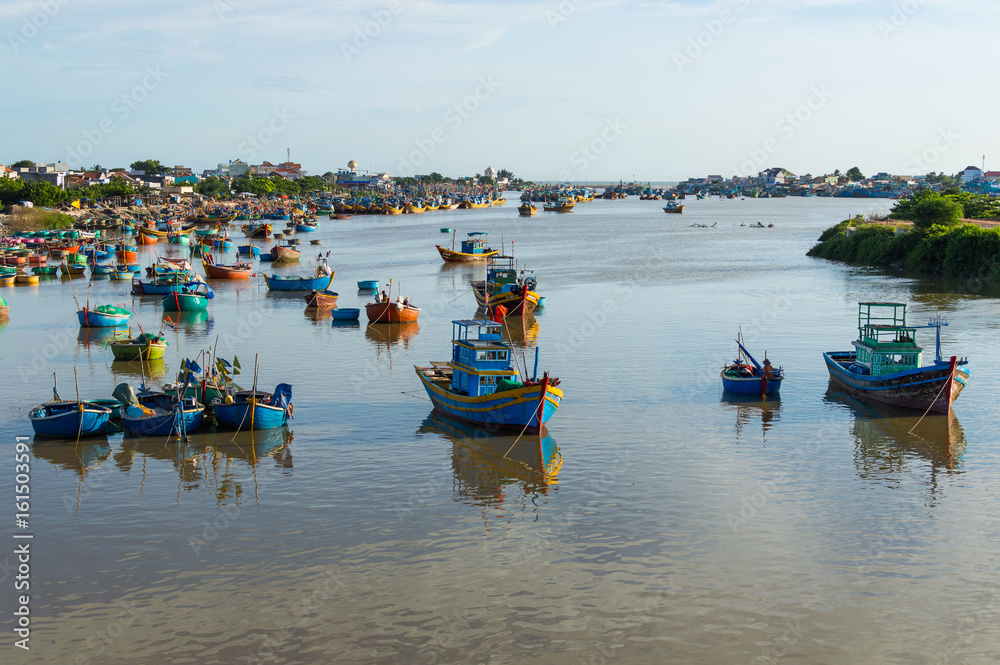 Traditional vietnamese fishing village
