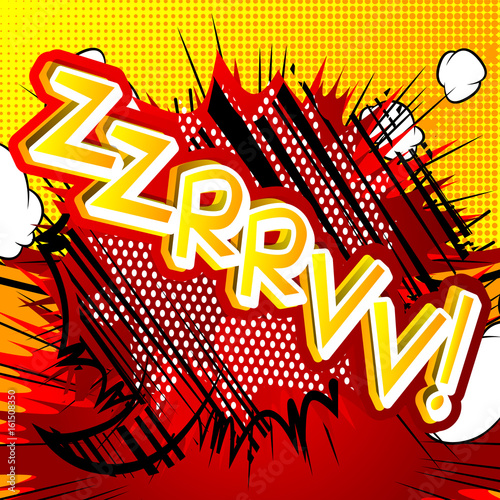 Zzrrvv! - Vector illustrated comic book style expression.