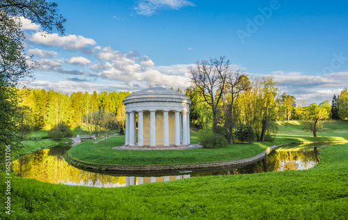 The Temple of Friendship at Slavyanka River in Pavlovsk Park near Saint-Petersburg, Russia photo