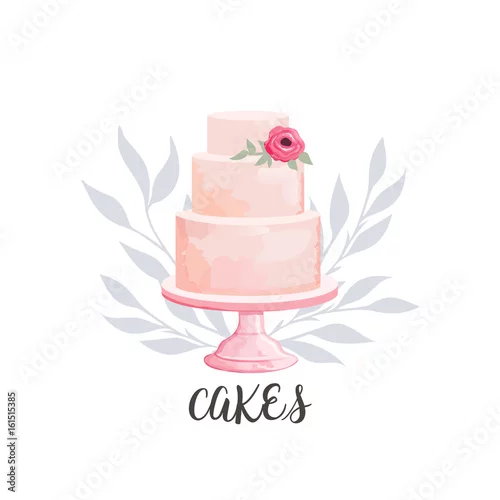 Naklejka na ścianę logo ciasta