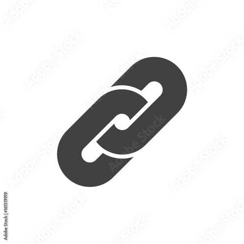 Link icon vector, filled flat sign, solid pictogram isolated on white. Chain symbol, logo illustration. Pixel perfect