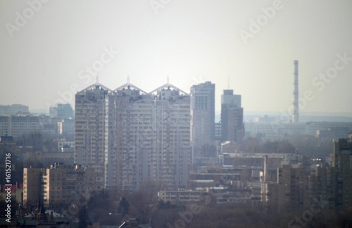 Work in progress at construction site in Kiev, Ukraine