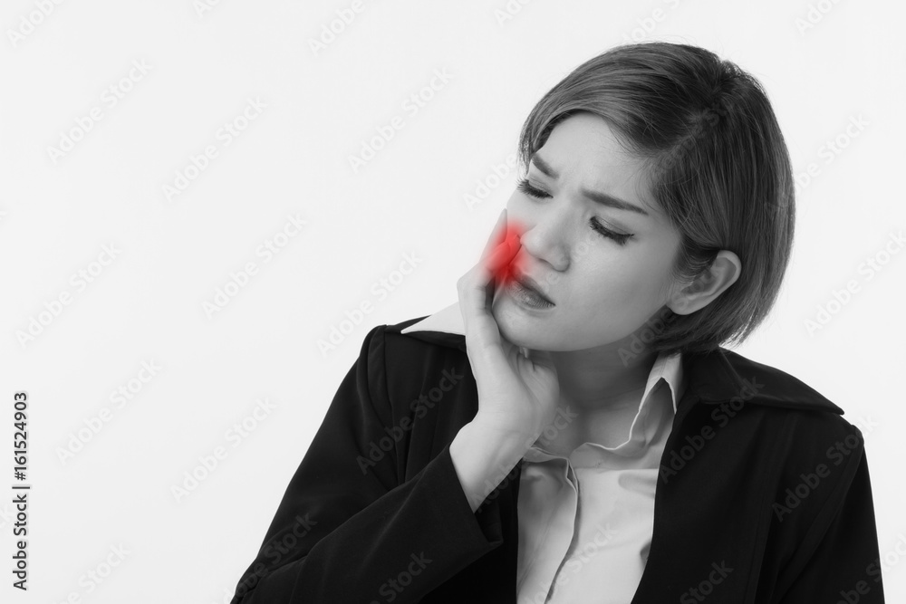 woman suffering from toothache, dental care concept woman suffering from toothache, dental care concept