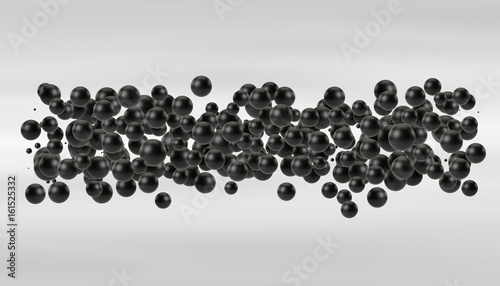 Black spheres cloud