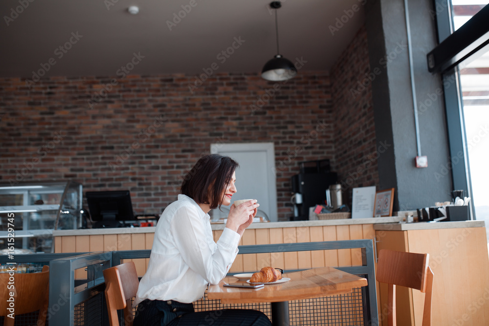 Woman enjoying coffee Woman enjoying coffee
