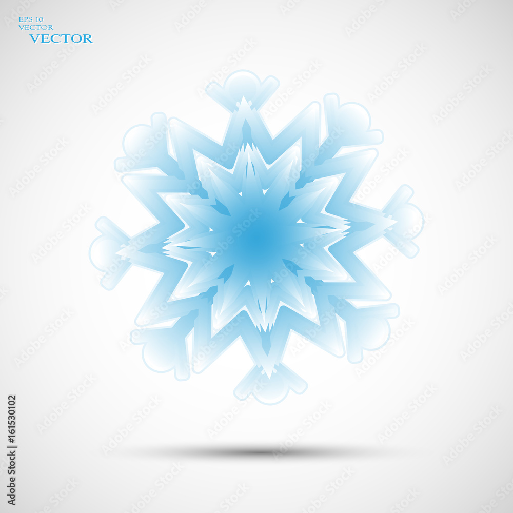 Happy New Year. Vector greeting illustration with snowflake Happy New Year. Vector greeting illustration with snowflake