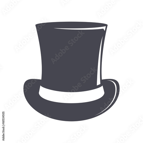 Vintage top hat. Cylinder hat illustration. Top hat vector icon