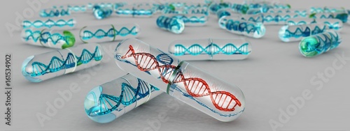 Capsule tablets Spiral DNA in the capsule Medical topic 