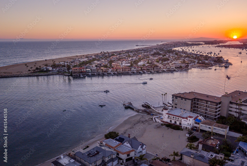 Aerial of Newport Beach Corona Del Mar