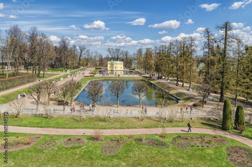 A view from The Cameron Gallery in the Catherine Park in Tsarskoye Selo.