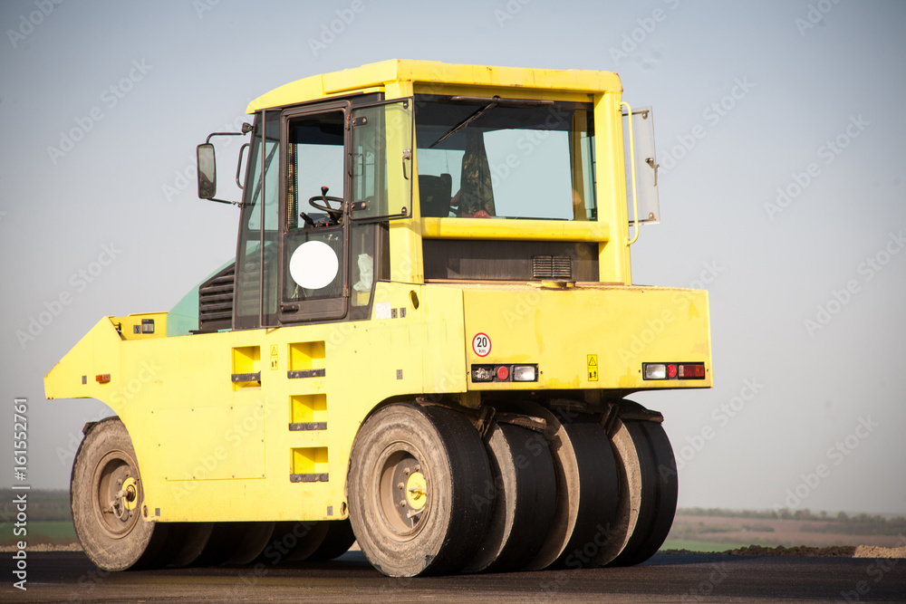 Machinery leveling and compactor pressing