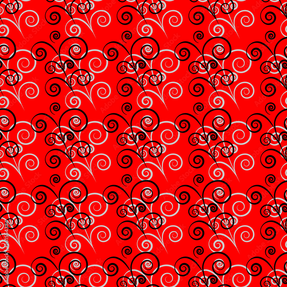 Fototapeta premium Twig on red background
