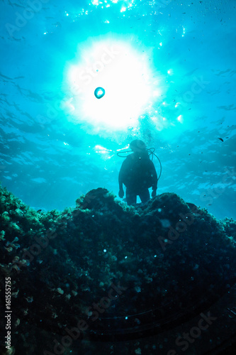 Scuba Diver Sillohette photo