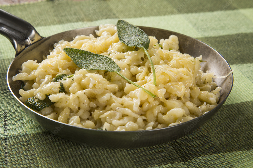 Traditional Bavarian spaetzle, or boiled egg noodles. Traditional Bavarian spaetzle, or boiled egg noodles.