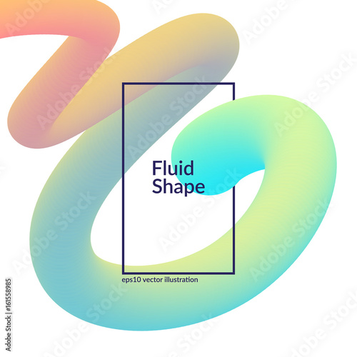 Abstract fluid shape on white background. Eps10 vector illustration.