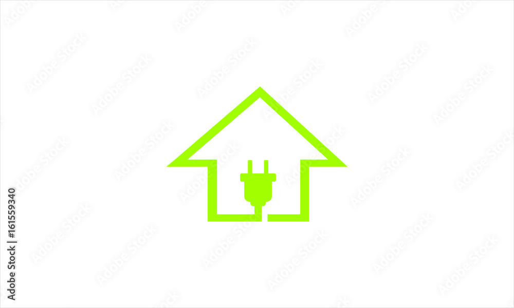 green energy home logo icon concept