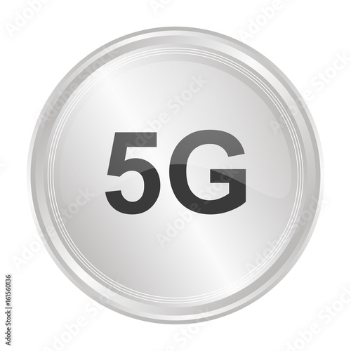 5G - Verchromter Button