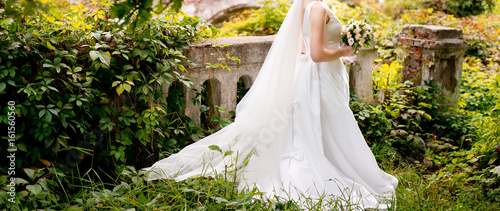 Bride and wedding bouquet