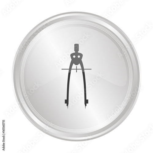 Zirkel - Verchromter Button