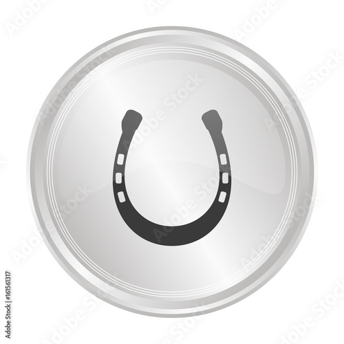 Hufeisen - Verchromter Button