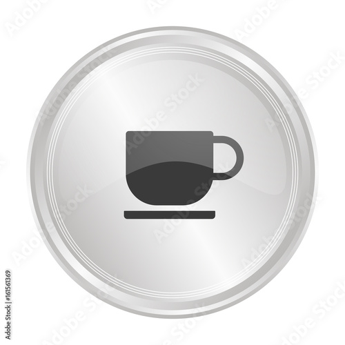 Kaffeetasse - Verchromter Button